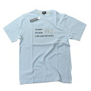 Tシャツ メンズ 半袖 天竺 綿100% スラブ糸 プリント Joint柄 サックス【メール便・あす楽お急ぎ運送便選択可能】