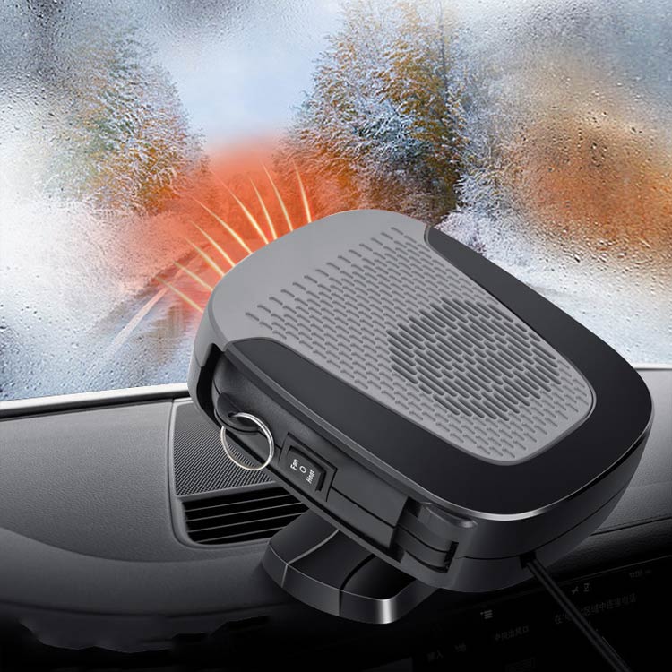 車載ファンヒーター 車載用 ヒーター 送風機 コンパクト 小型ヒーター 2in1 冷熱両用 360° 回転 暖房 温風 送風 デフロスター カーヒーター サーキュレーター 除霜 ガラス凍結防止 シガーアダプター 12V 暖房 温風 送風 送料無料