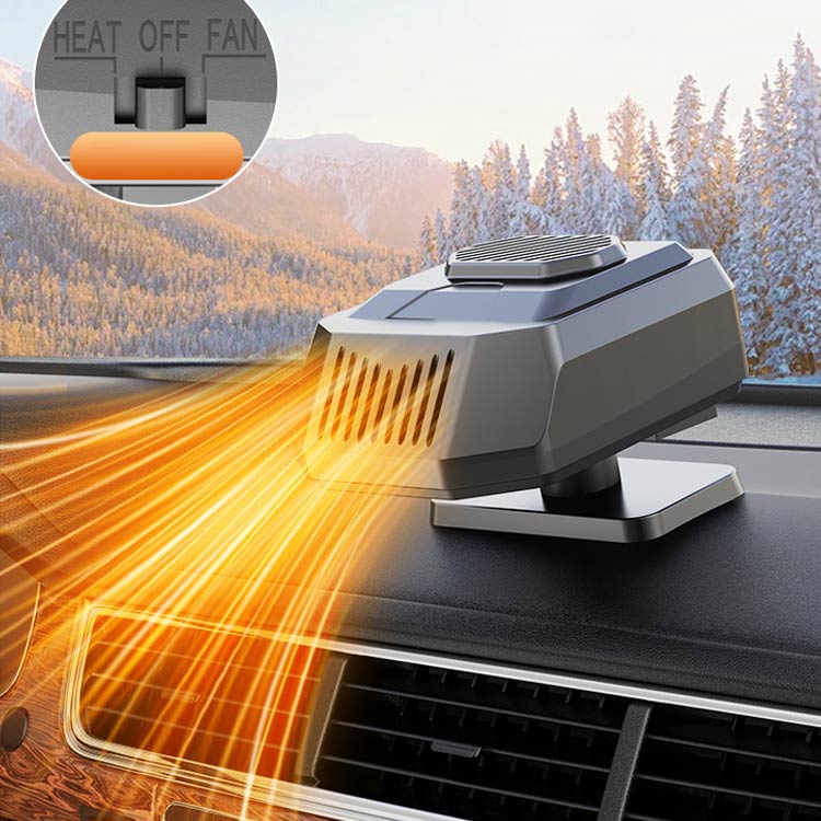 車載ファンヒーター 冷熱両用 ガラス除霜 温風機 ポータブルカーヒーター 冷風 暖風 車中泊 12V/150W シートヒーター 急速発熱 除霜 シガーソケット給電式 除霧 凍結防止 自動車 SUV 車載ファンヒーター 360°回転