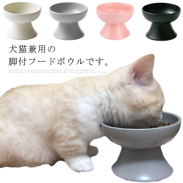 陶器 猫 ペット用食器 犬 猫食器 スタンド えさ皿 ペットボウル 給餌器 猫 餌入れ ペット食器 ごはん皿 給水器 食器台 水入れ 犬 小型犬 いぬ ねこ 猫食器 兼用 滑り止め 食べやすい 負担軽減