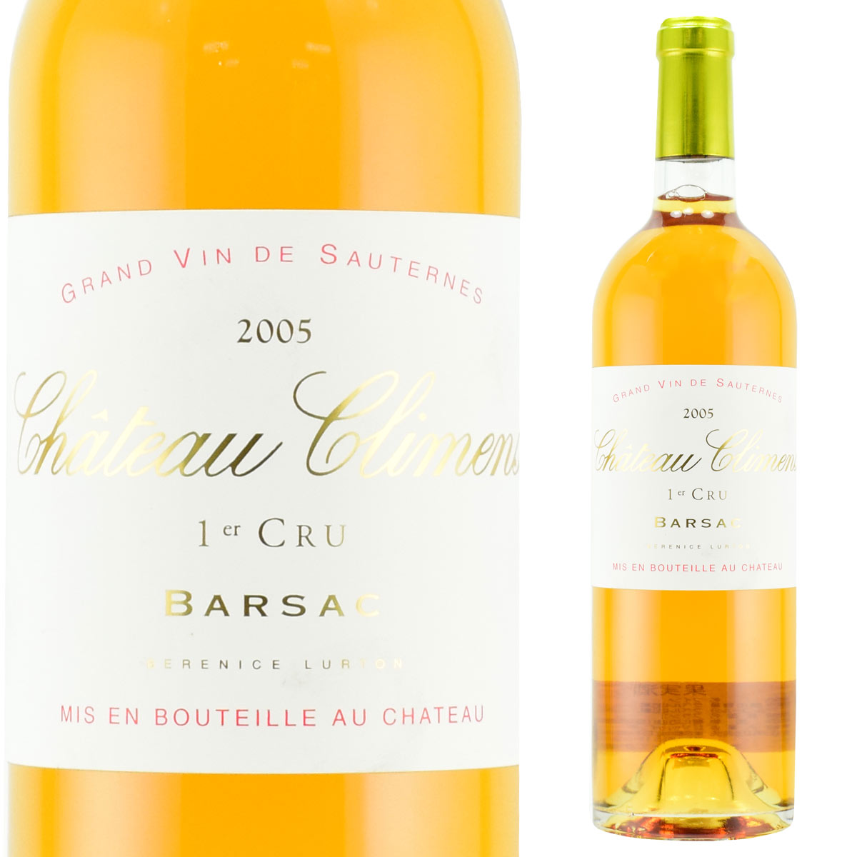 シャトー・クリマン　2005　750ml　貴腐ワイン　ソーテルヌ　格付1級　Chateau　Climens Sauternes　デザートワイン