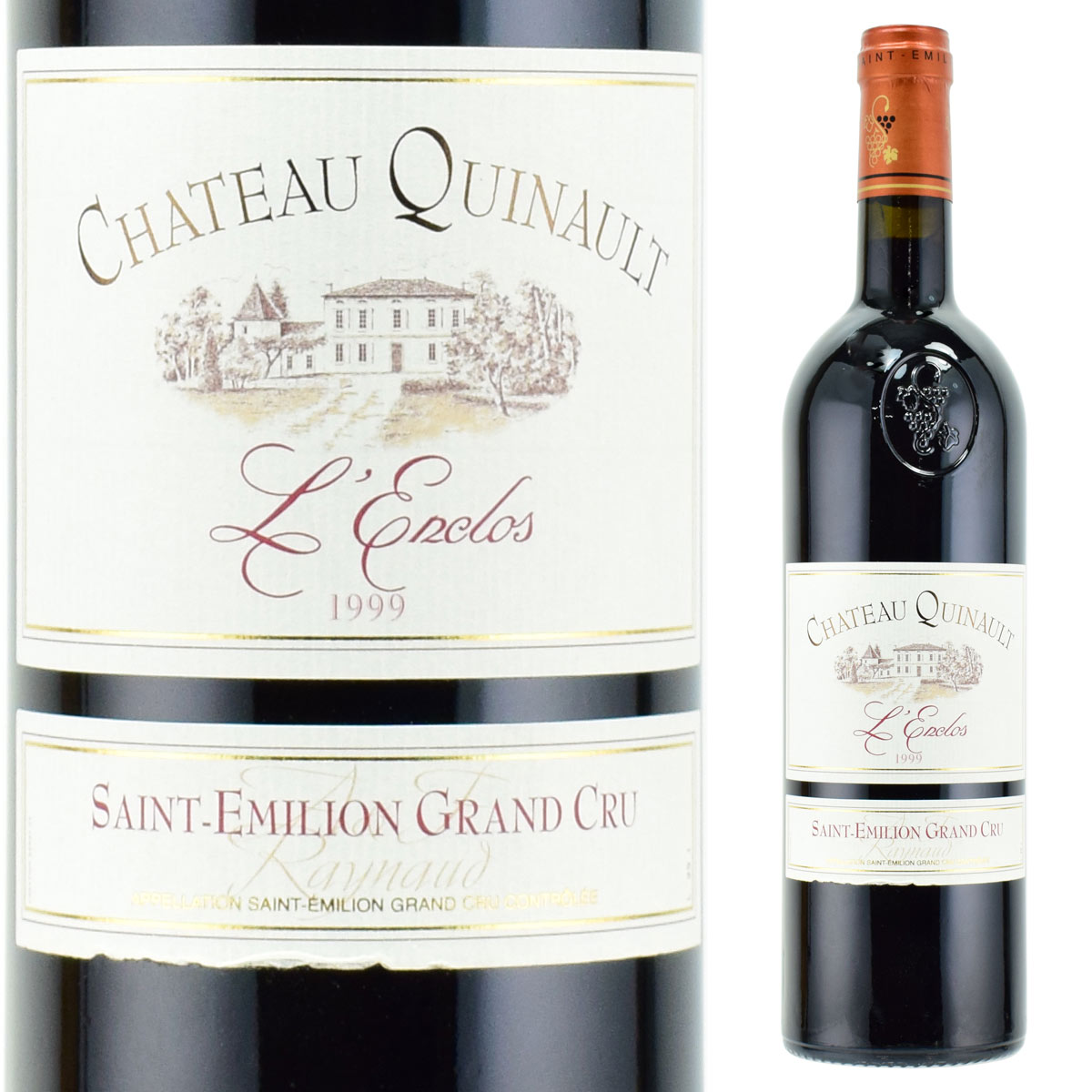 シャトー・キノー・ランクロ　1999　750ml赤　フランス・ボルドー　サンテミリオン　Chateau Quinault L'Enclos　送料は無料（送料欄に別途クール便代金が加算されます）