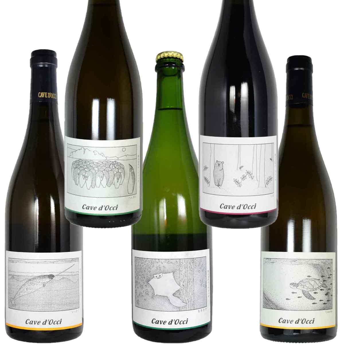 【5本セット】【カーブドッチ】【どうぶつシリーズ】いっかく ぺんぎん うみがめ（白） くま（赤）むさ..