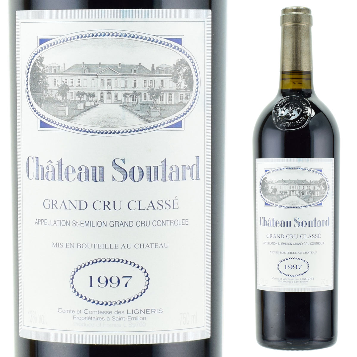 シャトー・スータール　1997　750ml赤　フランス・ボルドー　サンテミリオン　Chateau SOUTARD　送料は無料（送料欄に別途クール便代金が加算されます）