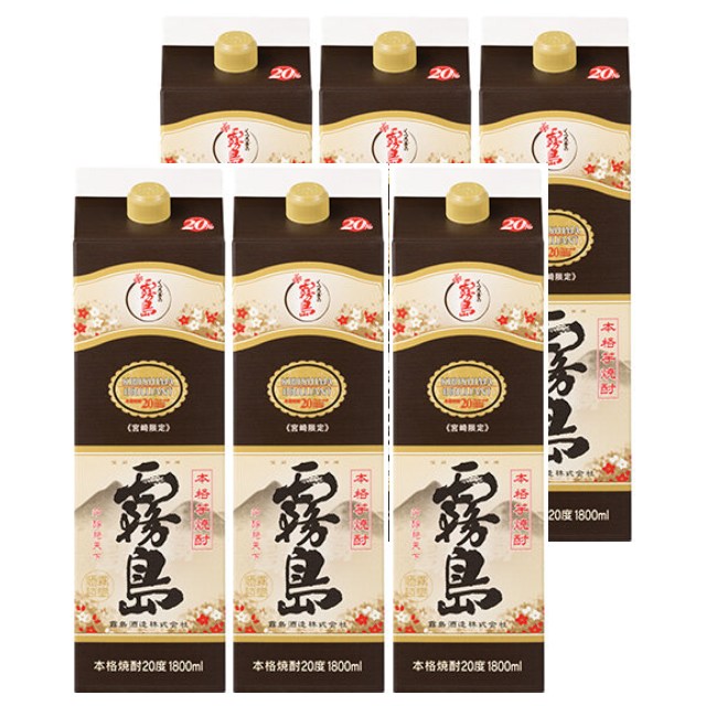宮崎限定 霧島 パック 20度 1800ml×6本 芋焼酎 霧島酒造※北海道・東北エリアは別途運賃が1000円発生し..