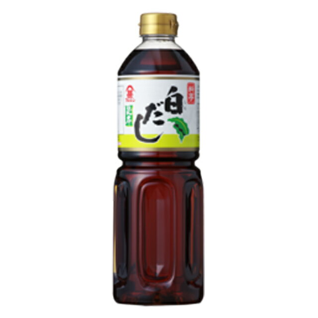 商品詳細 ■商品番号 106520 ■商品種別 一般食品 ■内容量 1L ■保存方法 製造日から1年 ■賞味期限 直射日光を避けて保存し、開封後は冷蔵庫で保存してお早目にご使用ください ■栄養成分表示 熱量58kcal たんぱく質 2.1g 脂質 0.0g 炭水化物 8.6g ナトリウム 5610mg 食塩相当量　14.2g（100g） ■メーカー 富士甚醤油（株） ■原材料 食塩、砂糖、しょうゆ(本醸造）、植物性蛋白加水分解物、昆布、米発酵調味料、昆布エキス、かつお節エキス、アルコール、調味料（アミノ酸等）、甘味料（カンゾウ）、増粘剤（キサンタンガム）、（原材料の一部に小麦、大豆、ゼラチンを含む） コメント うすくちしょうゆに厳選したかつお節、昆布のだしをふんだんに使用した白だしです。水で薄めるだけでお吸い物、煮物、めん類など簡単においしく作れます。 「料亭　白だし」とはまた違う味わいがお楽しみいただけます。 吸い物、雑煮、うどん、そば、おでん、茶碗蒸し、天つゆ、丼もの、納豆のたれ、煮物、鍋物のだしとして用途に応じて希釈してご使用ください。