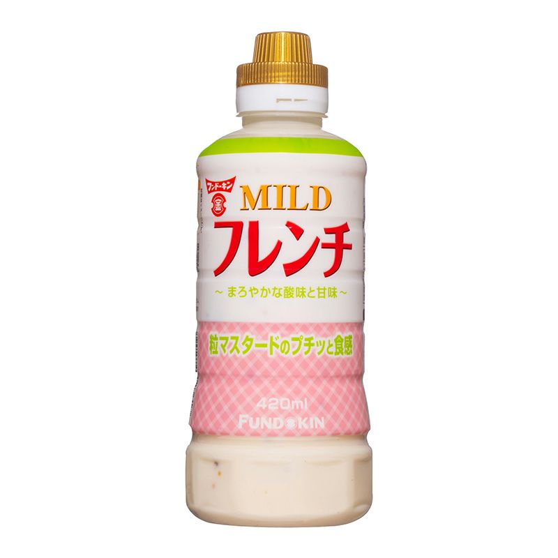 商品詳細 ■商品番号 229213 ■商品種別 一般食品 ■内容量 420ml×6本 ■保存方法 直射日光を避け、常温にて保存。 ※開栓後は必ず密栓の上冷蔵庫に保存してください。 ■賞味期限 0 ■栄養成分表示 15gあたり　66kcal/たんぱく質0.12g/脂質6.4g/炭水化物1.8g/食塩相当量0.5g ■メーカー フンドーキン醤油 ■原材料 食用植物油脂(国内製造)、砂糖、醸造酢、食塩、しょうゆ(小麦を含む)、卵黄(卵を含む)、マスタードシード、たまねぎ、酵母エキス、こしょう/増粘剤(加工でんぷん、増粘多糖類)、調味料(アミノ酸等)、酸化防止剤(ビタミンE)、香辛料抽出物 コメント やさしい酸味と甘味、粒マスタードのプチッとした食感が特長のフレンチドレッシングです。 ※リニューアルに伴い、パッケージ・内容等予告なく変更する場合がございます。予めご了承ください。