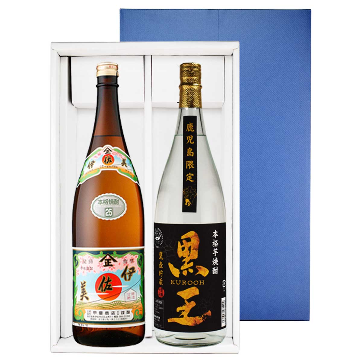 伊佐美 ・ 黒王 1800ml × 各1本 計2本 セット 箱入父の日 送料無料 焼酎セット ギフト 贈り物 ※北海道・東北地区は、別途送料1000円が発生します。