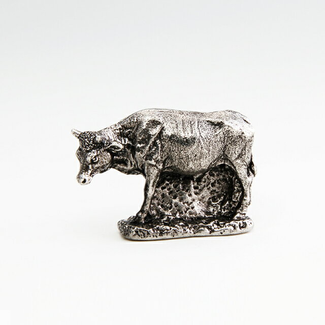 薩摩錫器 錫 置物 干支 丑(牛) 186A-2 薩摩錫器工芸館 代引不可父の日 錫器 錫製 縁起物 置物 還暦祝 結婚祝 退職祝 贈答 母の日 プレゼント ギフト 伝統工芸品