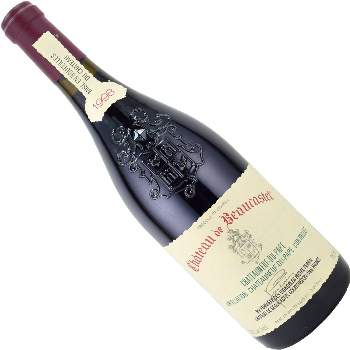 シャトー・ド・ボーカステル　シャトー・ヌフ・デュ・パープ　ルージュ1998　750ml赤　フランス・ローヌ地方　AOC Chateauneuf-du-Pape Ch?teau de Beaucastel