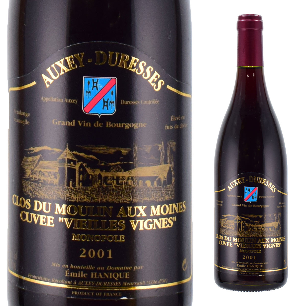 オーセイ・デュレス 2001 750ml赤 クロ・デュ・ムーラン・オー・モワンヌ ブルゴーニュワイン　Clos du Moulin Aux Moines Auxey-Duresses