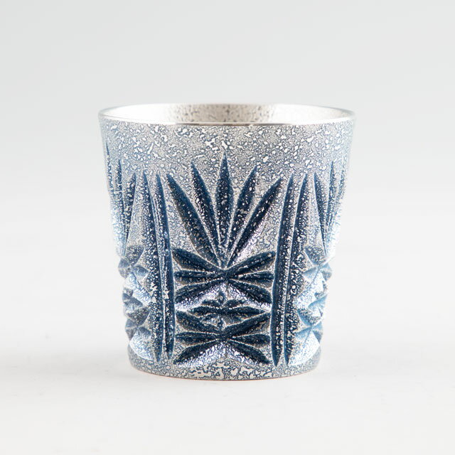 乐天商城 - 薩摩錫器 錫 切子グラス (漆藍色加工) 120ml [No.111-2] 薩摩錫器工芸館　代引不可父の日 錫器 錫製 還暦祝 結婚祝 退職祝 贈答 母の日 プレゼント ギフト 伝統工芸品