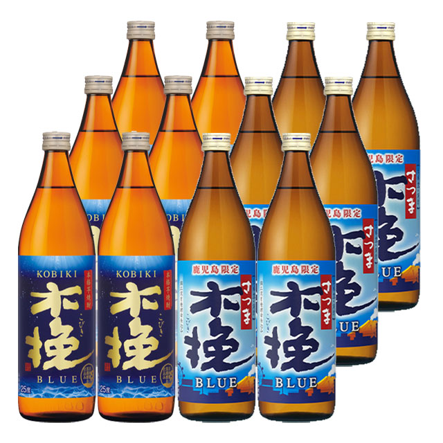 鹿児島限定 さつま木挽BLUE・木挽BLUE 25度 900ml×各6本 計12本 芋焼酎 雲海酒造※北海道・東北エリアは別途運賃が1000円発生します。