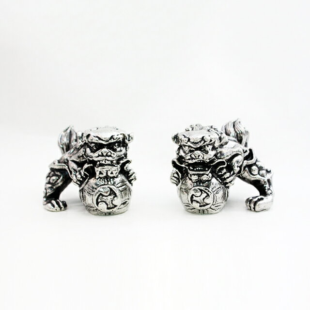 China Ornaments - 薩摩錫器 錫 置物 獅子 (一対) イブシ加工 [No.177] 薩摩錫器工芸館　代引不可父の日 錫器 錫製 縁起物 置物 還暦祝 結婚祝 退職祝 贈答 母の日 プレゼント ギフト 伝統工芸品