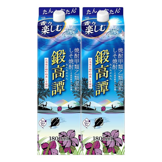 鍛高譚(たんたかたん) 20度 パック 1800ml×2本 しそ焼酎 合同酒精 北海道