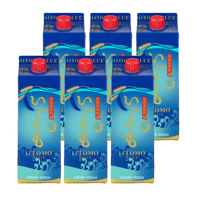 乐天商城 - いいともブルー 25度 スリムパック 900ml×6本 麦焼酎 雲海酒造※北海道・東北エリアは別途運賃が1000円発生します。