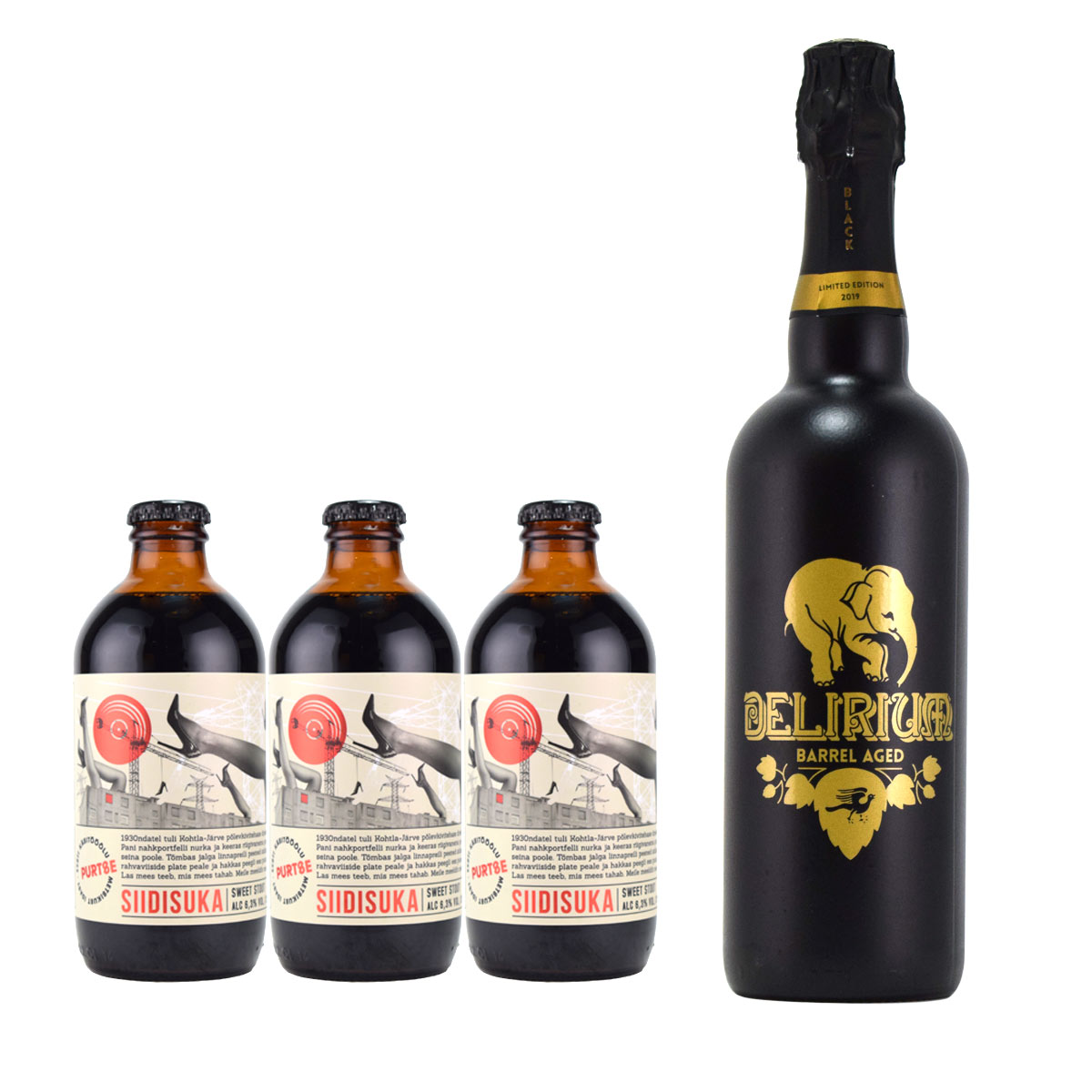 ビールセット デリリュウム・ブラック ＆ シーディスカ（エストニアビール）　Delirium Black Barrel Aged