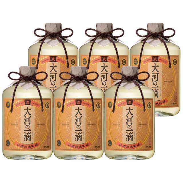 長期熟成貯蔵酒 大河の一滴(たいが) 25度 720ml×6本 麦焼酎 雲海酒造※北海道・東北エリアは別途運賃が1..