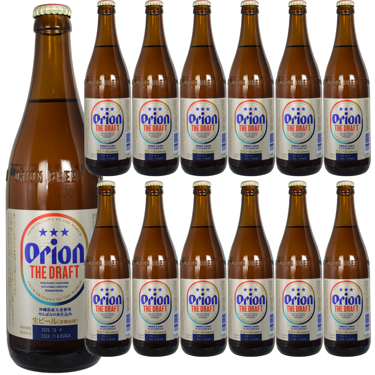 オリオンビール 中瓶 500ml×12本 ダンボール発送 沖縄熨斗対応、必要な際は備考欄などでお知らせください。のサムネイル