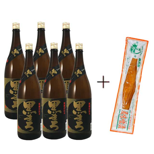 黒まろ25度1.8L瓶×6本+麦みそ1本漬け200g付 ケース 芋焼酎 萬世酒造