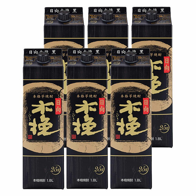 乐天商城 - 日向木挽(ひゅうがこびき) 黒 25度 パック 1800ml×6本 芋焼酎 雲海酒造※北海道・東北エリアは別途運賃が1000円発生します。