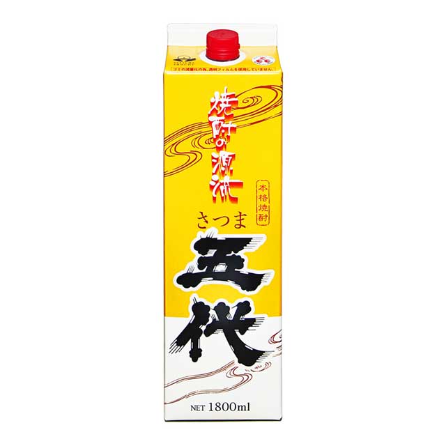 さつま五代 パック 25度 1800ml 芋焼酎 山元酒造