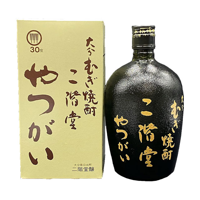 商品詳細 ■商品番号 180453 ■商品種別 麦焼酎 ■内容量 720ml ■アルコール度数 30度 ■麹菌 白麹 ■蒸留方法 減圧蒸留 ■メーカー 二階堂酒造（有） ■原材料 大麦、大麦麹 コメント ★お1人様5本まで★予約は承っておりません。豊後方言で八つの刻（現在の3時）に買いに行っていたので「八つ買い」といい、一日三度の食事をするようになって、のちに晩酌に飲む酒を「やつがい」というようになりました。 麦と麦麹を使用し減圧蒸留から生まれるむぎ焼酎です。 原料や製法は吉四六や豊後路と同じですが、アルコール度数は30度と高くなっています。しっかりとした味わいをお楽しみいただけます。