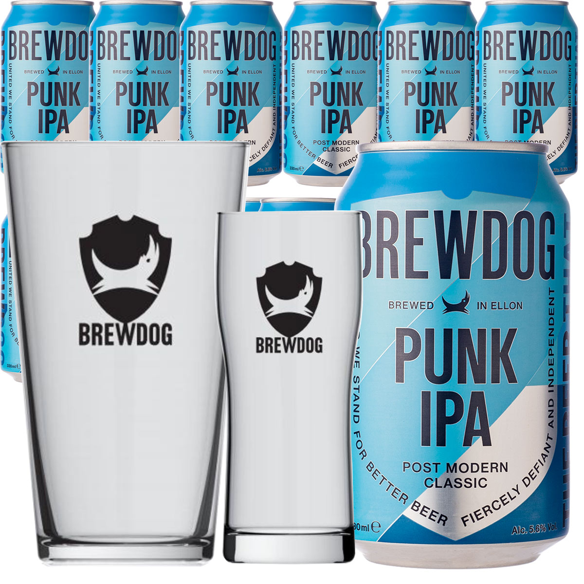 ブリュードッグ パンクIPA缶 12缶＆グラス2種類セット クラフトビール　BREWDOG PUNK