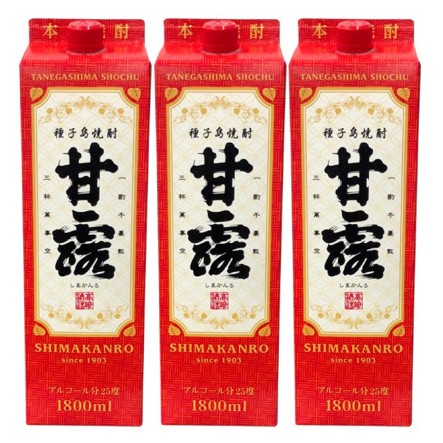 乐天商城 - しま甘露 25度 パック 1800ml×3本 芋焼酎 種子島 高崎酒造※北海道・東北エリアは別途運賃が1000円発生します。