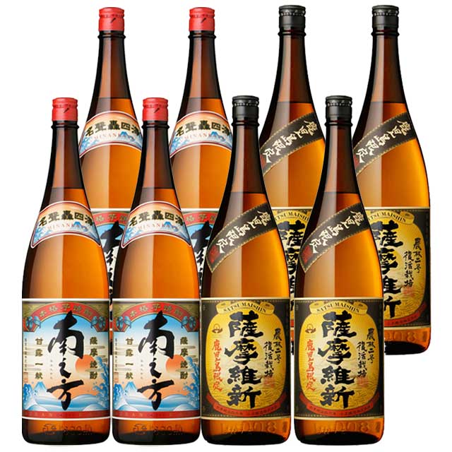 鹿児島限定芋焼酎セット(南之方・薩摩維新)1800ml×各4本 計8本セット※北海道・東北地区は、別途送料1000円が発生します。※北海道・東北地区は、別途送料1000円が発生します。