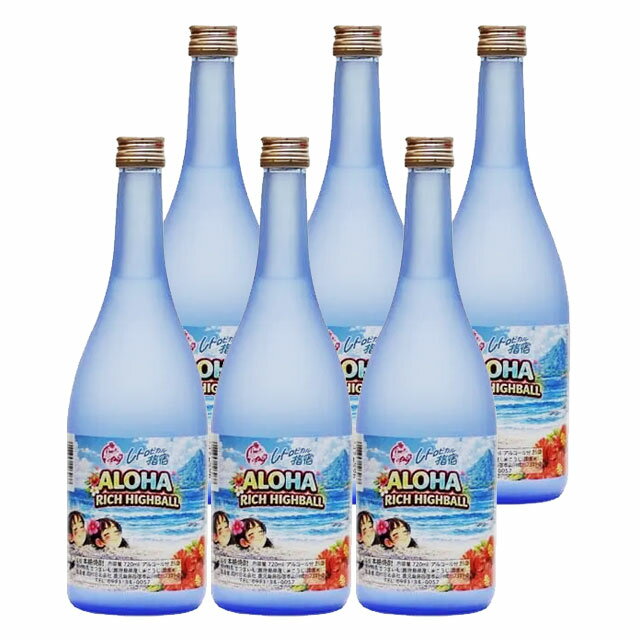 乐天商城 - ALOHA RICH HIGHBALL アロハリッチハイボール 25度 720ml×6本 芋焼酎 田村合名 純黒※北海道・東北エリアは別途運賃が1000円発生します。