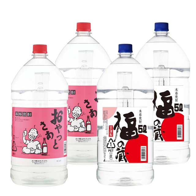 乐天商城 - おやっとさあ5L・福の蔵5L 各2本 飲み比べセット 芋焼酎 岩川醸造 若松酒造※北海道・東北エリアは別途運賃が1000円発生します。