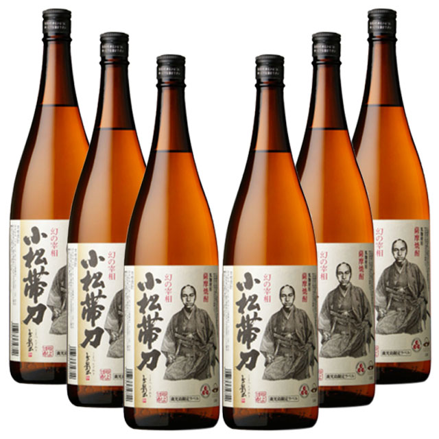 鹿児島限定ラベル 小松帯刀 25度 1800ml×6本 芋焼酎 　※北海道・東北エリアは別途運賃が1000円発生します。※北海道・東北エリアは別途運賃が1000円発生します。