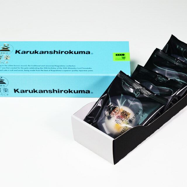 かごしま旅の駅　魔猿城　かるかんまんじゅう　かるかんしろくま　4個入のサムネイル