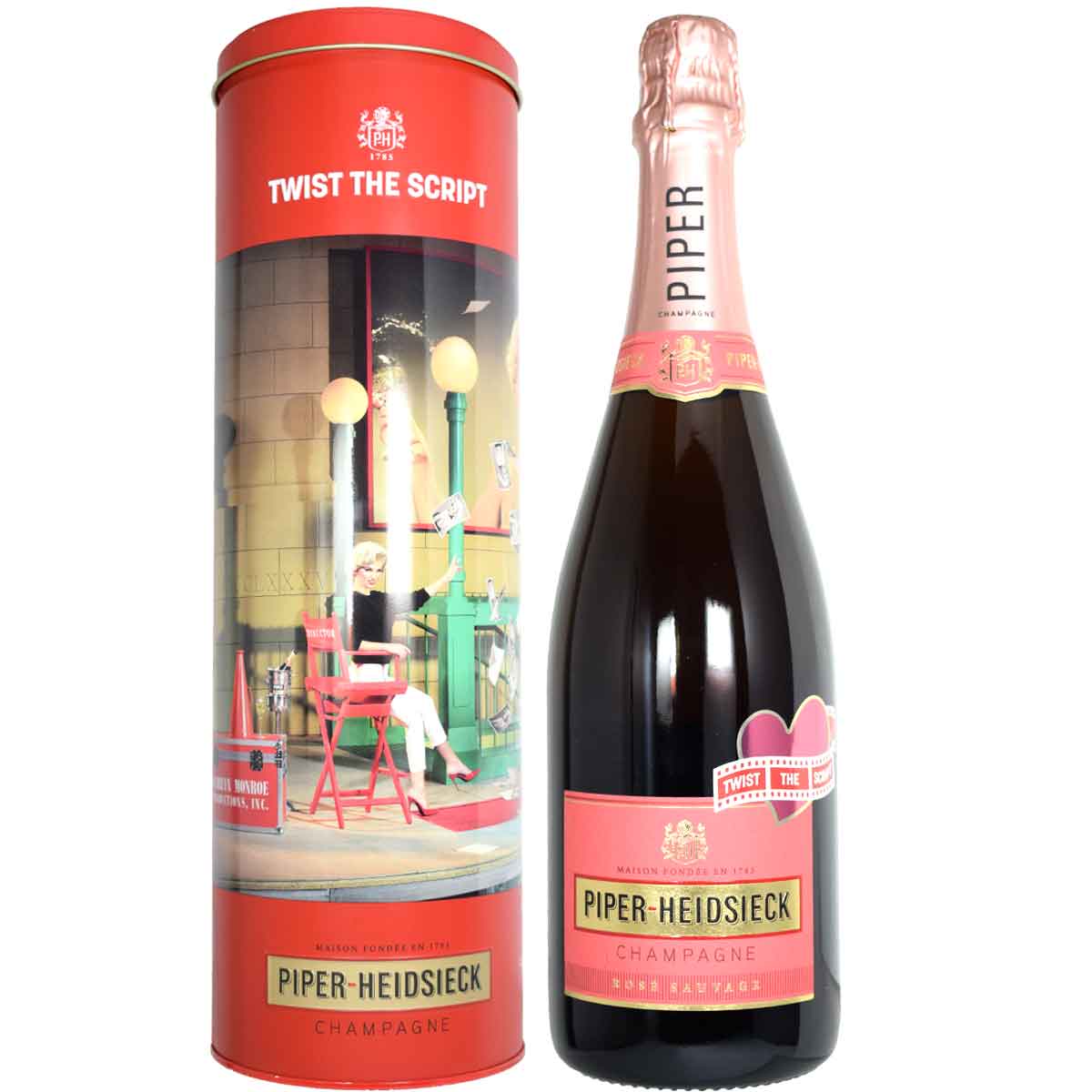 シャンパーニュ パイパー・エドシック ロゼ・ソヴァージュ ツイスト・ザ・スクリプト (マリリン・モンロー)750mlChampagne PIPER-HEIDSIECK Rose Sauvage Twist The Script No.2 Limited Edition Tin Box