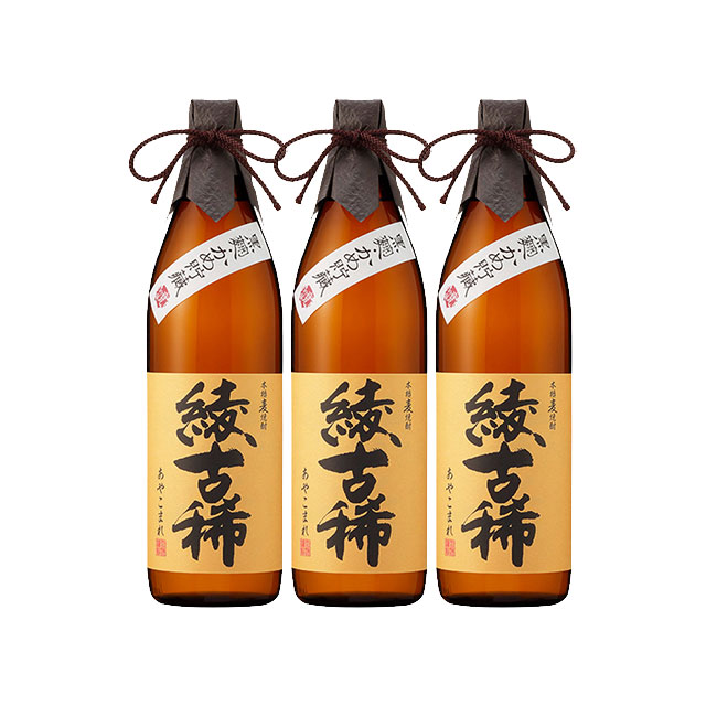 商品詳細 ■商品番号 275271 ■商品種別 麦焼酎 ■内容量 900ml×3本 ■アルコール度数 25度 ■麹菌 黒麹 ■蒸留方法 常圧蒸留 ■メーカー 雲海酒造（株） ■原材料 大麦・大麦麹 コメント 厳選された麦を原料に宮崎・綾の日本有数の照葉樹林が生みだす清らかな水を仕込み水に使用し、ちょっといい麦焼酎をコンセプトに、伝統的な造りにこだわって造り上げました。黒麹仕込み・甕貯蔵ならではの、まろやかな口当たりと穏やかな香り、すっきりとしたのどごしが特徴です。