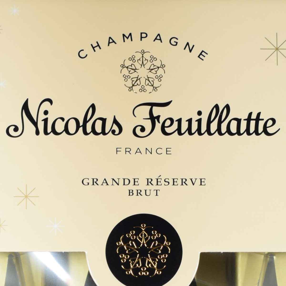 ［グラン・レゼルヴ］ブリュット 750ml泡 シャンパーニュ ニコラ・フィアット グラス2脚入りギフトボックスNicolas Feuillatte kinko-10038918 オーリック サンプル画像3