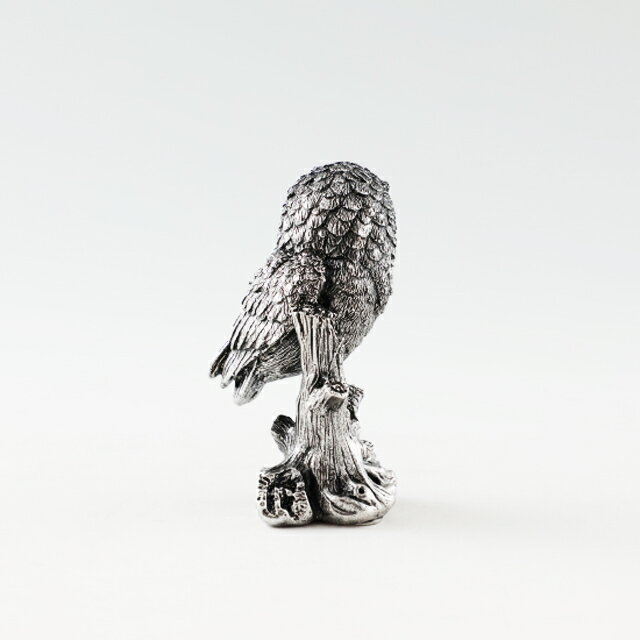 薩摩錫器 錫 置物 ふくろう 黒仕上げ加工 189-3 岩切美巧堂 代引不可父の日 錫器 錫製 縁起物 置物 還暦祝 結婚祝 退職祝 贈答 母の日 プレゼント ギフト 伝統工芸品 [2]