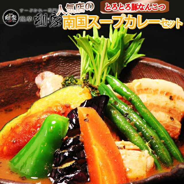 スープカレー 送料無料 剛家の南国スープカレーとろとろ豚なんこつ5食入 野菜付き メーカー直送 同梱不可代引不可 送料無料 お中元 ギフト プレゼント 御中元 記念日 内祝い お歳暮
