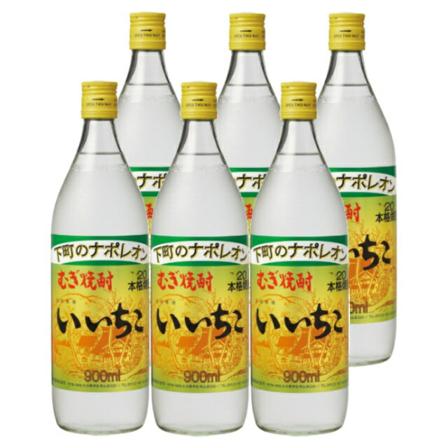 乐天商城 - いいちこ 麦 20度 900ml×6本 麦焼酎 三和酒類 大分県※北海道・東北エリアは別途運賃が1000円発生します。