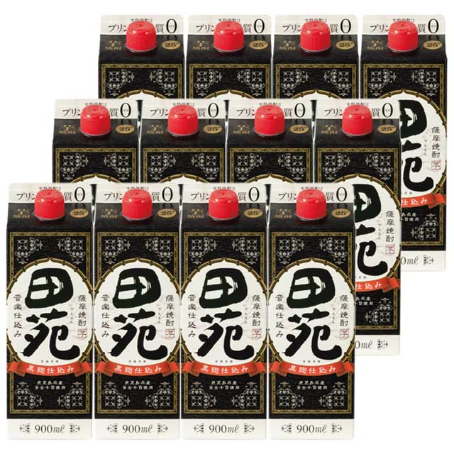 田苑 黒 パック 25度 1800ml×12本 芋焼酎 田苑酒造 黒麹※北海道・東北エリアは別途運賃が1000円発生します。