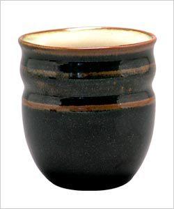 受注生産 沈壽官窯（ちんじゅかん） 黒薩摩中白掛焼酎カップ 代引不可沈壽官 陶器 壽官陶苑 沈壽官窯 薩摩焼 鹿児島