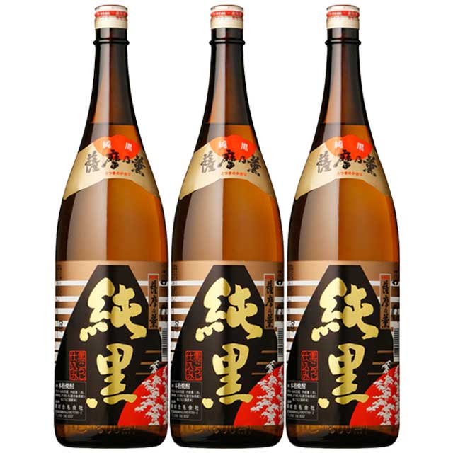 乐天商城 - 薩摩乃薫(さつまのかおり) 純黒 25度 1800ml×3本 芋焼酎 田村合名※北海道・東北エリアは別途運賃が1000円発生します。