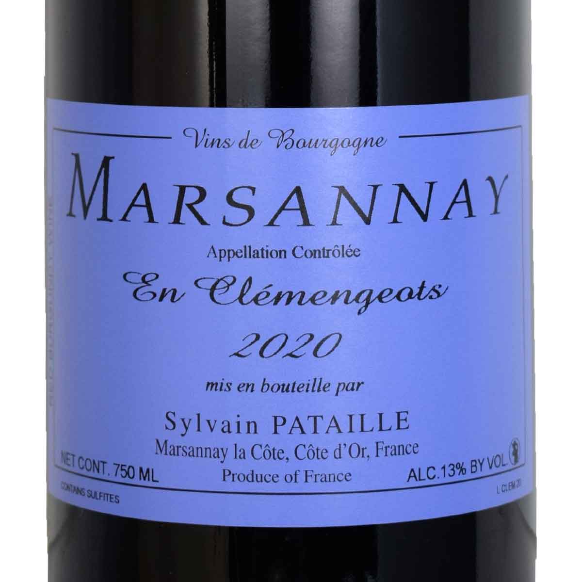 ［2020］［アン・クレモンジョ］マルサネ・ルージュ 750ml赤 シルヴァン・パタイユMARSANNAY ROUGE En Clemengeots / SYLVAIN PATAILLE kinko-10038484 オーリック サンプル画像2