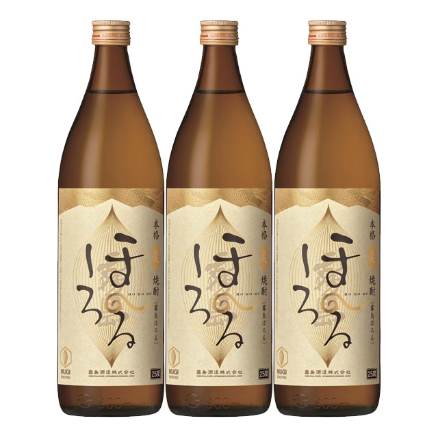 霧島ほろる 25度 900ml×3本 本格麦焼酎 霧島酒造　新商品※北海道・東北エリアは別途運賃が1000円発生します。新商品※北海道・東北エリアは別途運賃が1000円発生します。