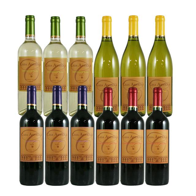 【送料無料　安定の大人気チリワイン】カーサ・アンティグア　4種類飲み比べ　750ml×12本セット　CASA　ANTIGUA※北海道・東北地区は、別途送料1000円が発生します。