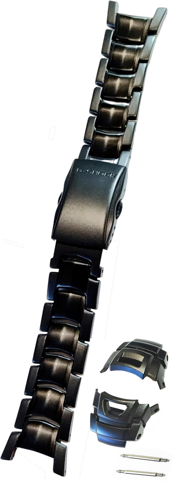 GW-700,GW-700BDJ用メタルバンド（ベルト）＋接続部品（先環カバー バンドピース バネ棒）付き