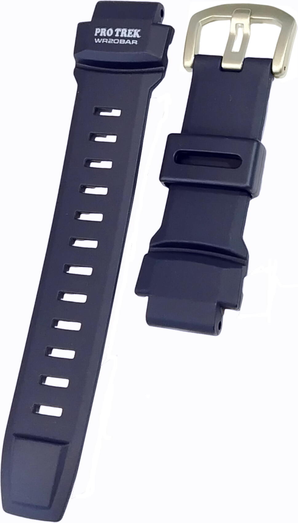 PRG-280-1JF用バンド 【取り寄せ品】 通常2～3日後（土日祝日、年末年始、お盆中を含みません。）の発送になります。 なお、メーカーで欠品の場合や生産完了の場合は、その旨ご案内をさせていただきます。 生産完了の場合はご注文を承れません。その際はあしからずご容赦ください。 ※取り寄せのため返品不可商品になります。 　お間違いのないようご注文くださいませ。 ■材質：ウレタン樹脂製 ■色：紺色 ■備考：接続部品としてバンドピースを使用しない仕様です。 　　　　ネジのみで取り付けられています。 ■下記モデルに取り付けられます。 　PAW-2000,PRG-260,PRG-280D,PRG-5000,PRG-500,PRG-550,PRW-2000 　PRW-2500,PRW-3500,PRW-3510,PRW-5000,PRW-5050,PRW-5100 ■一本通しのモデル等、裏面カバーを使用していないモデルに取り付ける場合は、 裏面カバーをプルダウンより選択してください。　