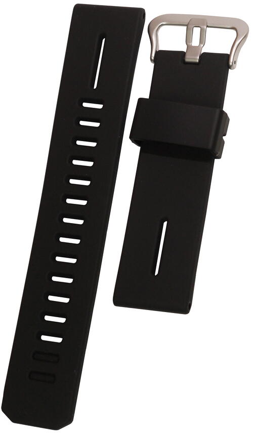 PRW-6800Y-1JF用バンド(ベルト) ・材質：ウレタン樹脂製 ・色：黒 ・美錠色：シルバー ・バンド取り付け部のラグ幅：23mm ※PRW-30,PRW-50,PRW-70,PRT-B50にも取り付けできます。 ■バネ棒、パイプは、付属していません。 　ご注文の場合は、プルダウンメニューより選択してください。　