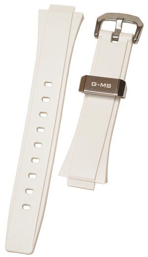 MSG-W610-7AJF用バンド（ベルト） ■材質：ウレタン樹脂製 ■色：白 ■遊環：シルバー（金属） ■バネ棒は付いていません。 　必要な場合はプルダウンより選択してください。　